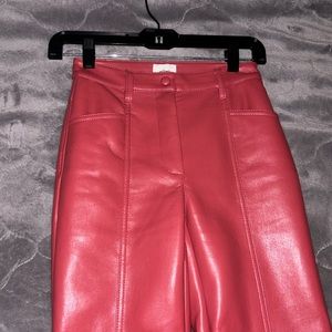 Light pink Aritzia leather pants worn once